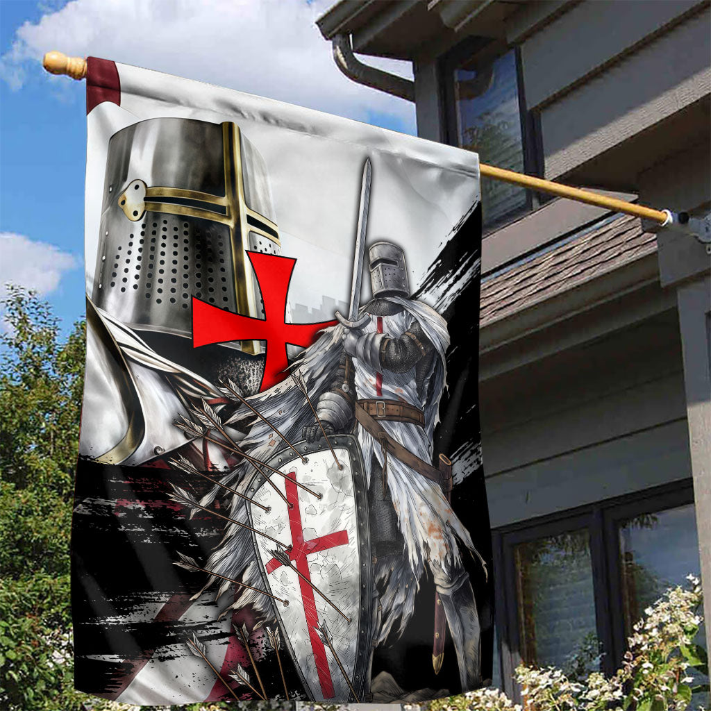 Knights Templar Crusader Garden Flag Medieval Armor Red Cross Shield