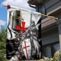 Knights Templar Crusader Garden Flag Medieval Armor Red Cross Shield