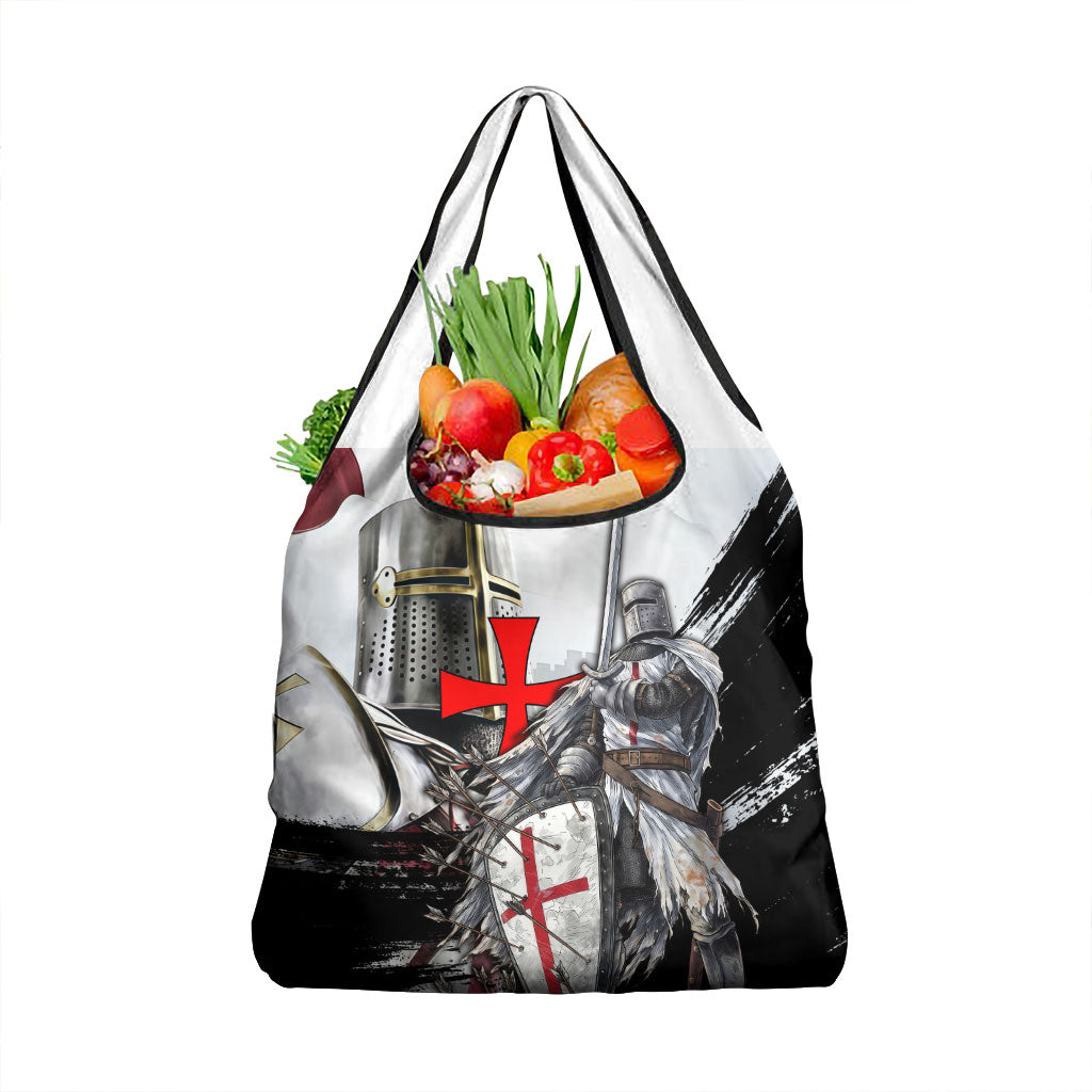 Knights Templar Crusader Grocery Bag Medieval Armor Red Cross Shield