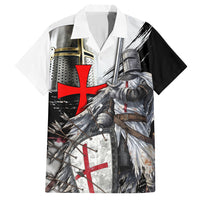 Knights Templar Crusader Hawaiian Shirt Medieval Armor Red Cross Shield