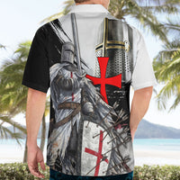 Knights Templar Crusader Hawaiian Shirt Medieval Armor Red Cross Shield