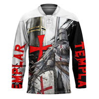 Knights Templar Crusader Hockey Jersey Medieval Armor Red Cross Shield