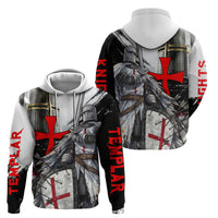 Knights Templar Crusader Hoodie Medieval Armor Red Cross Shield