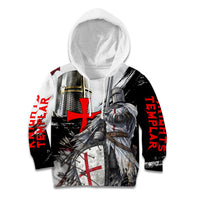 Knights Templar Crusader Kid Hoodie Medieval Armor Red Cross Shield
