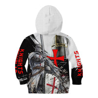 Knights Templar Crusader Kid Hoodie Medieval Armor Red Cross Shield