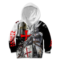 Knights Templar Crusader Kid Hoodie Medieval Armor Red Cross Shield
