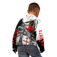 Knights Templar Crusader Kid Hoodie Medieval Armor Red Cross Shield