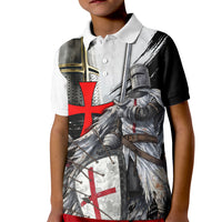Knights Templar Crusader Kid Polo Shirt Medieval Armor Red Cross Shield