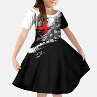 Knights Templar Crusader Kid Short Sleeve Dress Medieval Armor Red Cross Shield