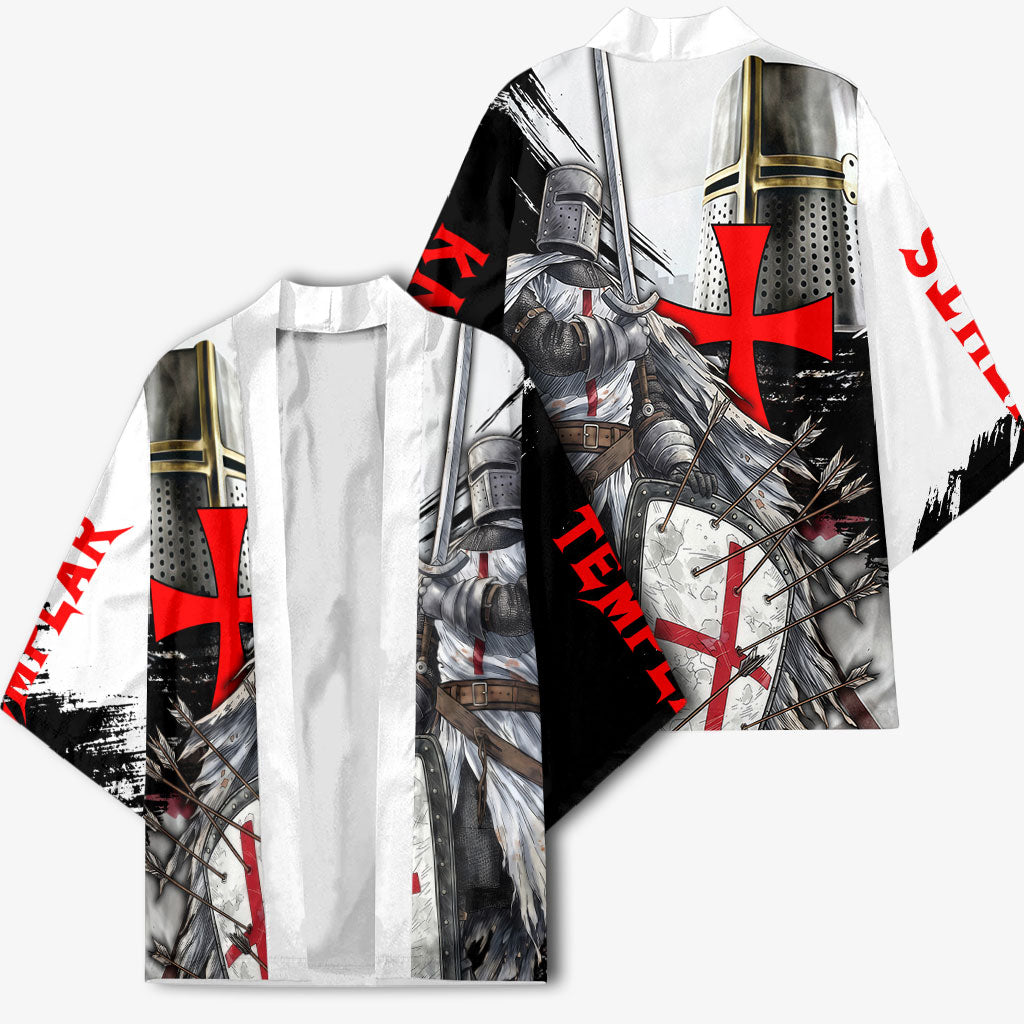 Knights Templar Crusader Kimono Medieval Armor Red Cross Shield