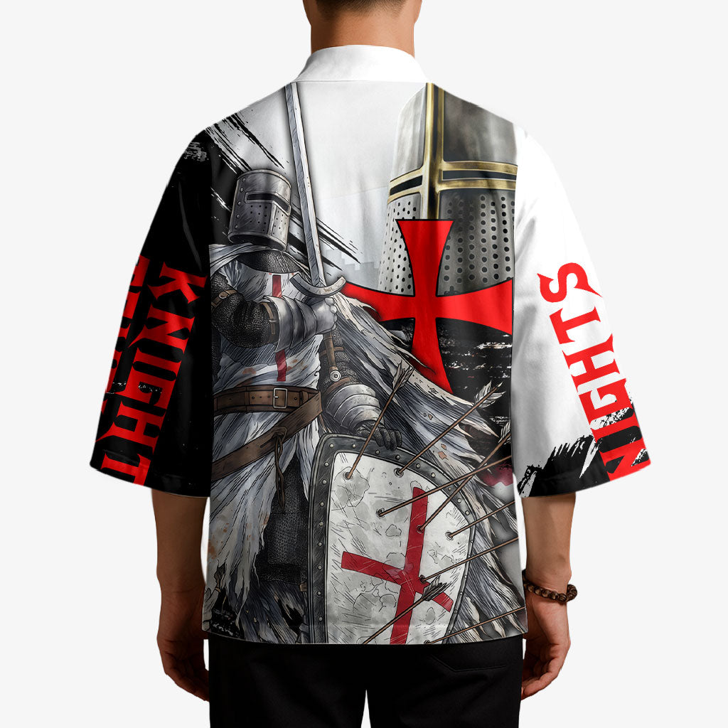 Knights Templar Crusader Kimono Medieval Armor Red Cross Shield