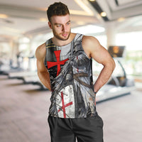 Knights Templar Crusader Men Tank Top Medieval Armor Red Cross Shield