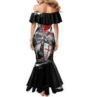 Knights Templar Crusader Mermaid Dress Medieval Armor Red Cross Shield