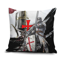 Knights Templar Crusader Pillow Cover Medieval Armor Red Cross Shield