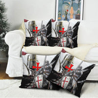 Knights Templar Crusader Pillow Cover Medieval Armor Red Cross Shield