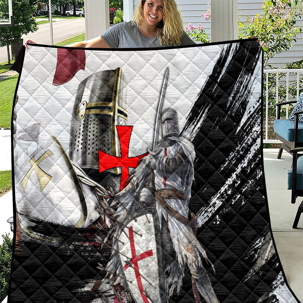 Knights Templar Crusader Quilt Medieval Armor Red Cross Shield