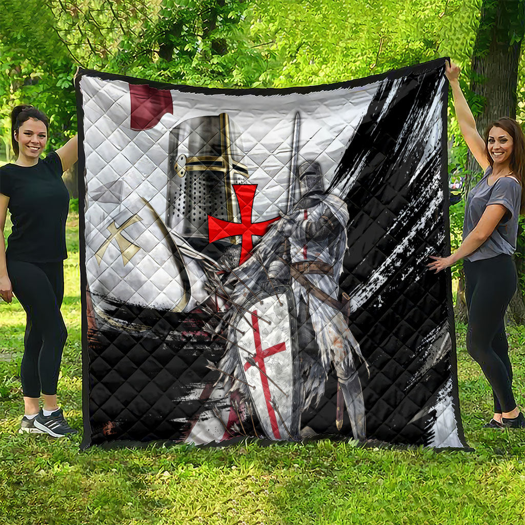Knights Templar Crusader Quilt Medieval Armor Red Cross Shield