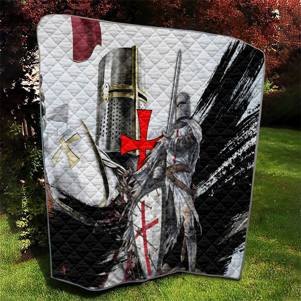 Knights Templar Crusader Quilt Medieval Armor Red Cross Shield