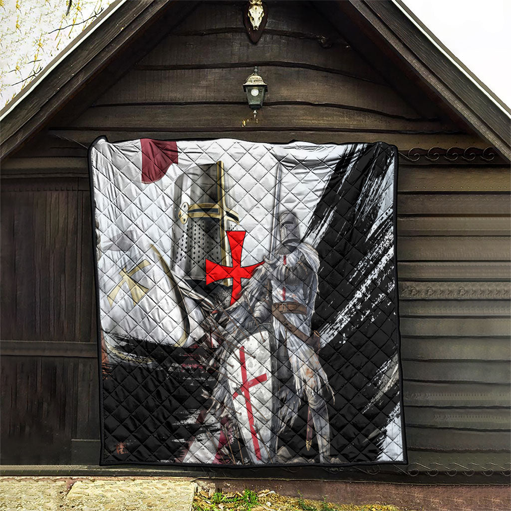 Knights Templar Crusader Quilt Medieval Armor Red Cross Shield