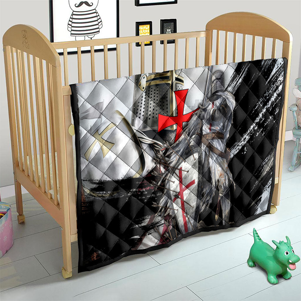 Knights Templar Crusader Quilt Medieval Armor Red Cross Shield