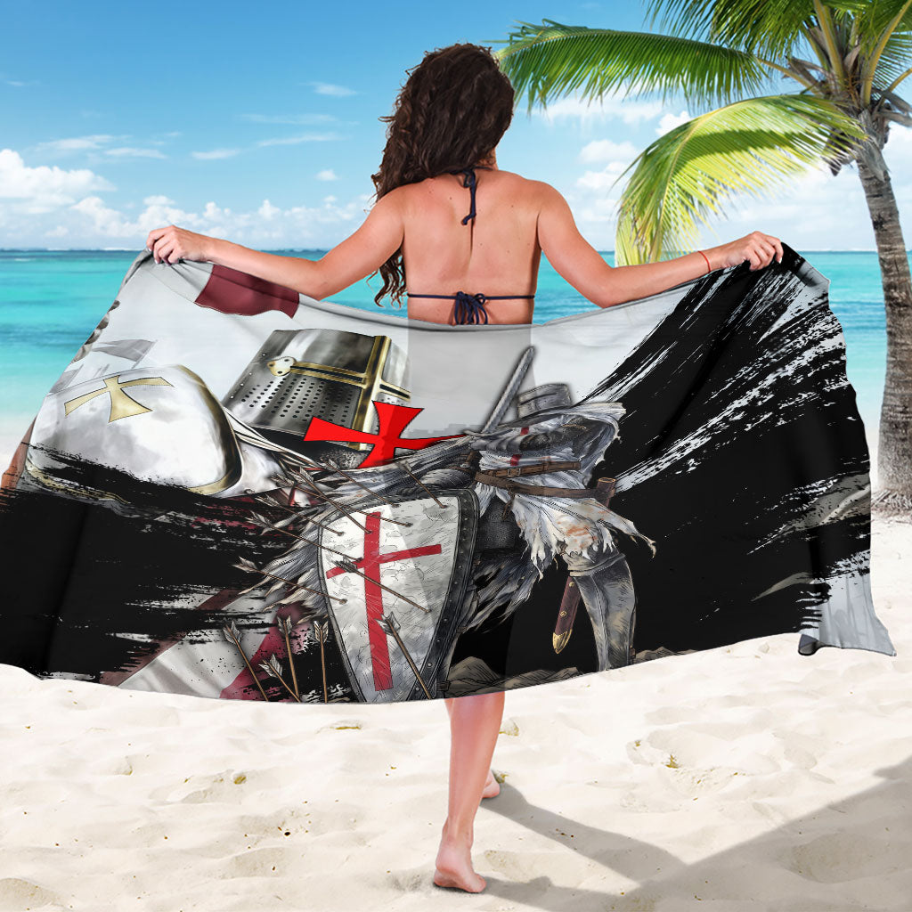 Knights Templar Crusader Sarong Medieval Armor Red Cross Shield