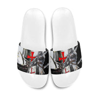 Knights Templar Crusader Slide Sandals Medieval Armor Red Cross Shield