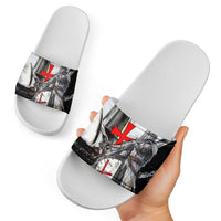 Knights Templar Crusader Slide Sandals Medieval Armor Red Cross Shield