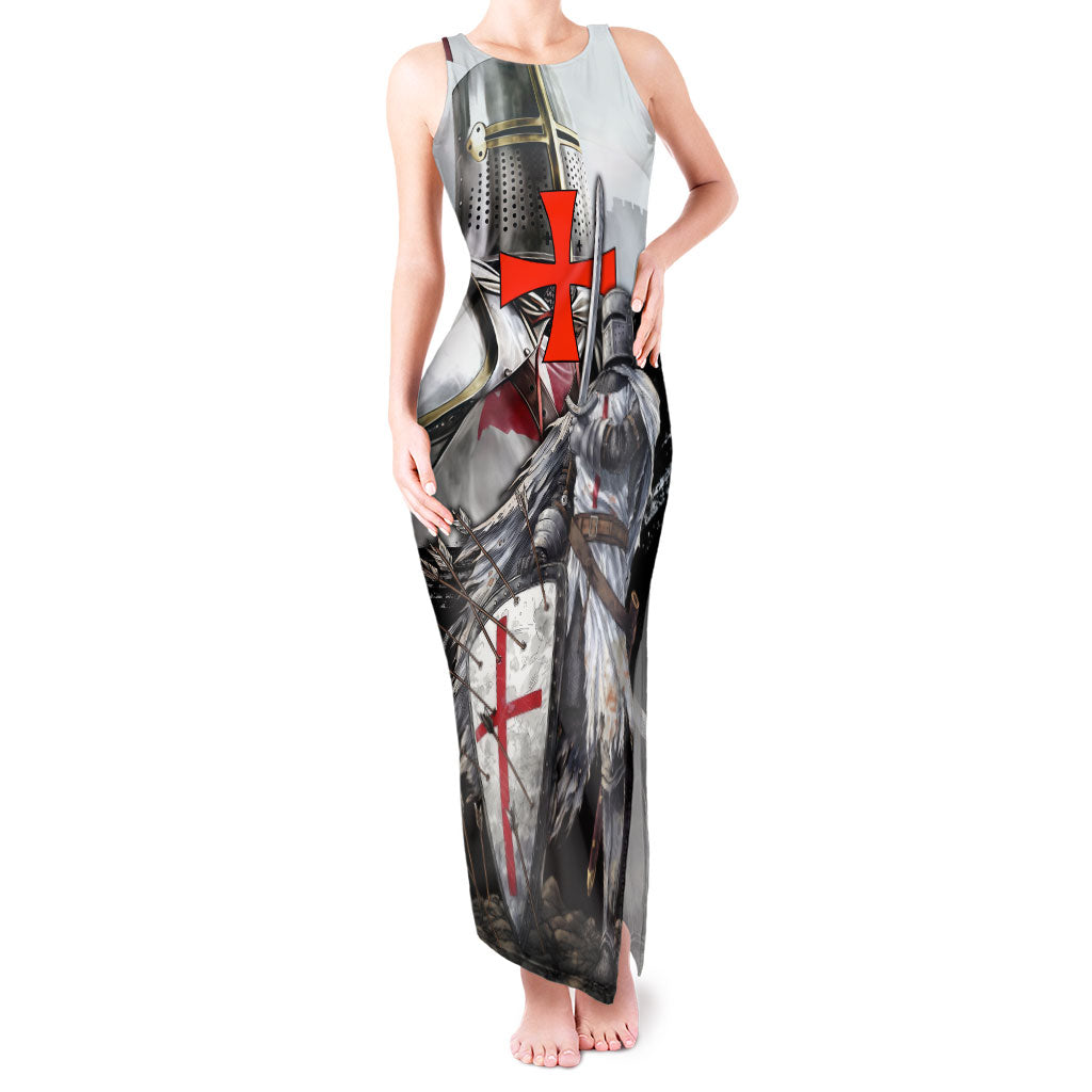 Knights Templar Crusader Tank Maxi Dress Medieval Armor Red Cross Shield