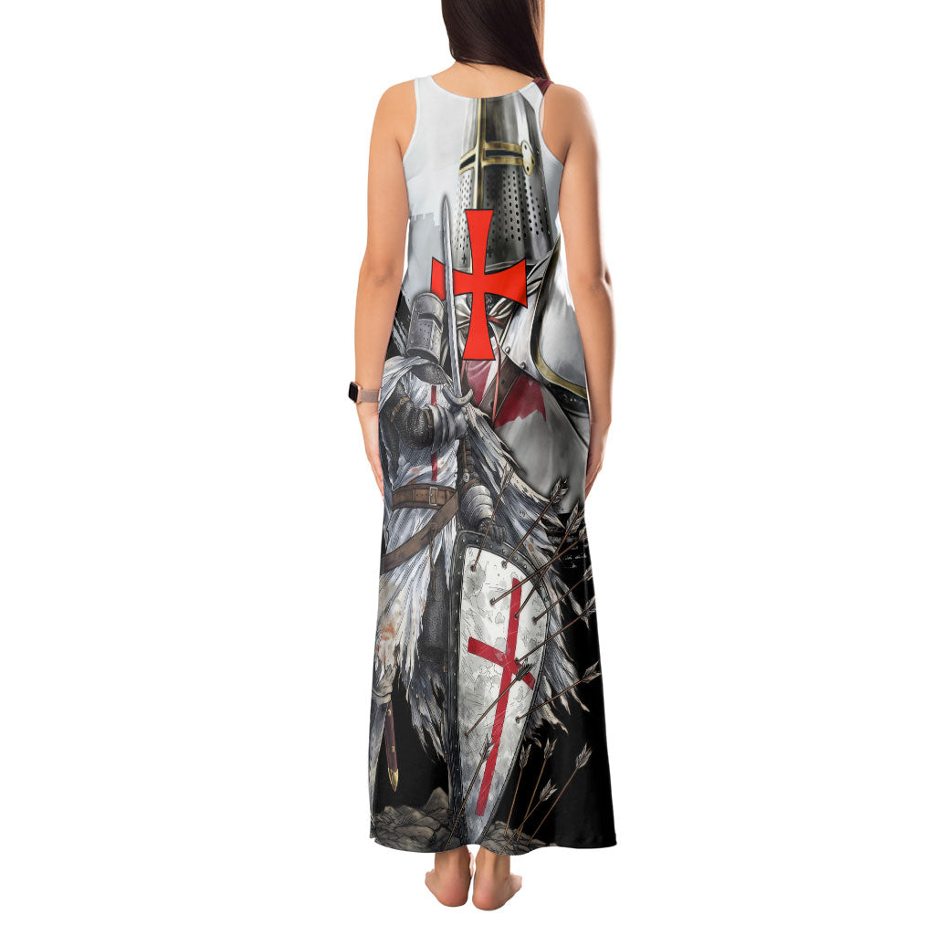 Knights Templar Crusader Tank Maxi Dress Medieval Armor Red Cross Shield