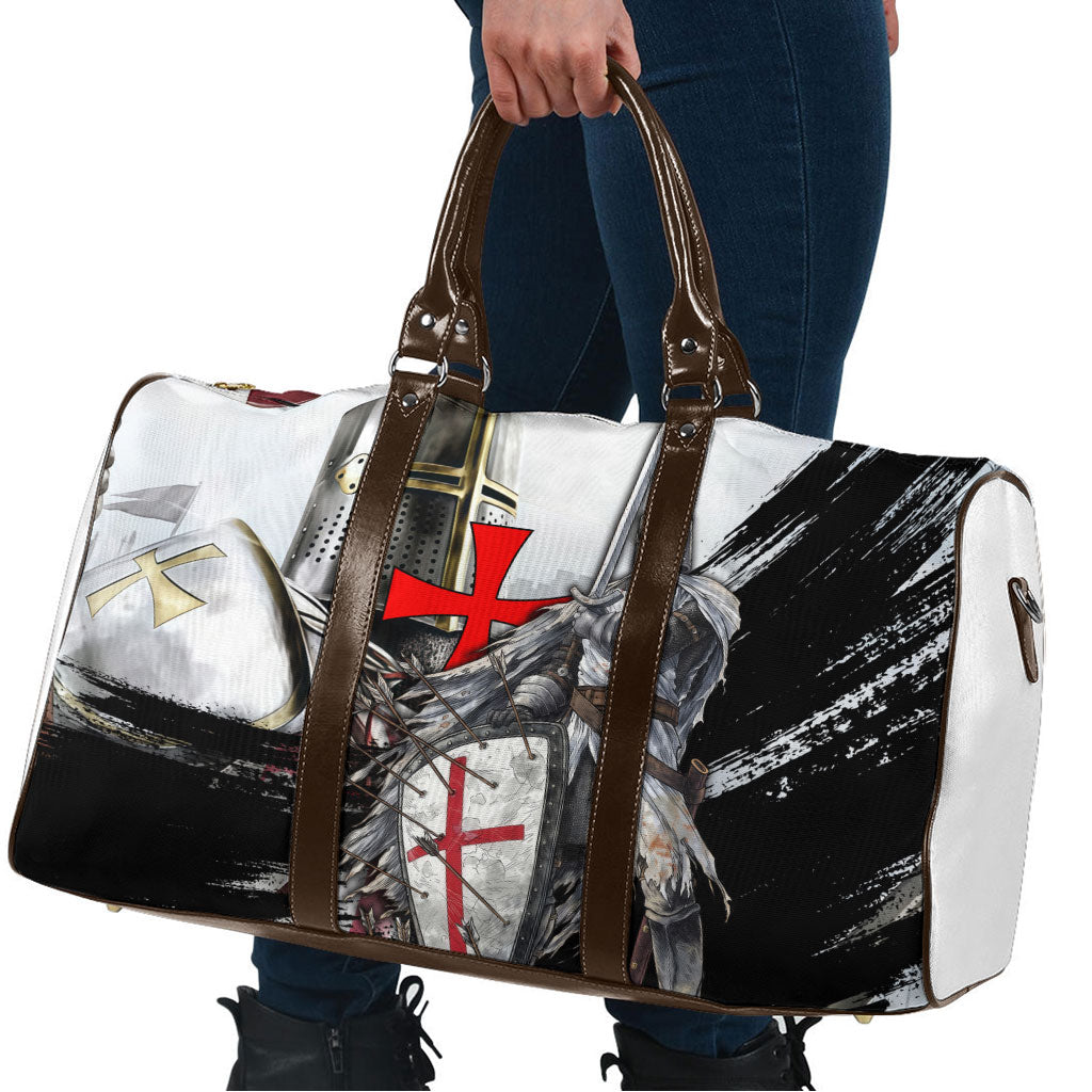 Knights Templar Crusader Travel Bag Medieval Armor Red Cross Shield