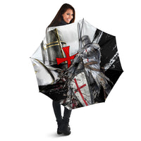 Knights Templar Crusader Umbrella Medieval Armor Red Cross Shield