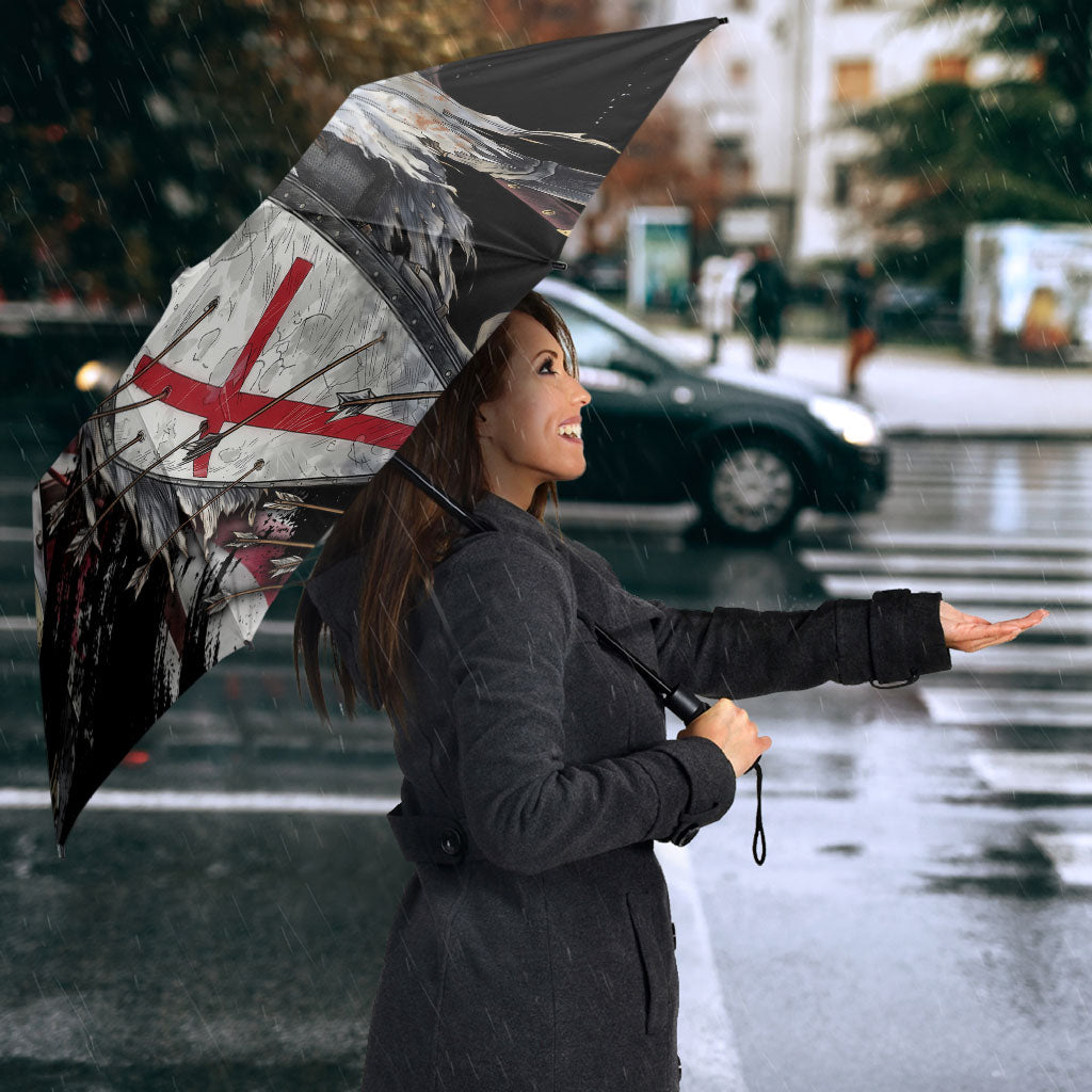 Knights Templar Crusader Umbrella Medieval Armor Red Cross Shield