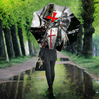 Knights Templar Crusader Umbrella Medieval Armor Red Cross Shield