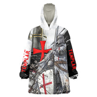 Knights Templar Crusader Wearable Blanket Hoodie Medieval Armor Red Cross Shield