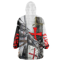 Knights Templar Crusader Wearable Blanket Hoodie Medieval Armor Red Cross Shield