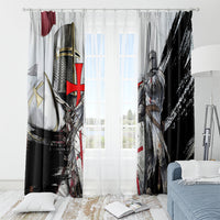 Knights Templar Crusader Window Curtain Medieval Armor Red Cross Shield