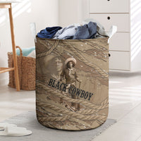 Black Cowboy Nat Love Laundry Basket Vintage Western Portrait Lasso