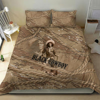 Black Cowboy Nat Love Bedding Set Vintage Western Portrait Lasso