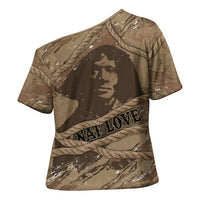 Black Cowboy Nat Love Cross Shoulder Shirt Vintage Western Portrait Lasso
