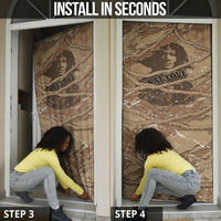 Black Cowboy Nat Love Door Cover Vintage Western Portrait Lasso