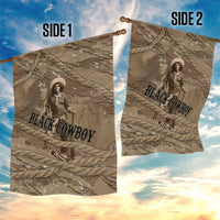 Black Cowboy Nat Love Garden Flag Vintage Western Portrait Lasso