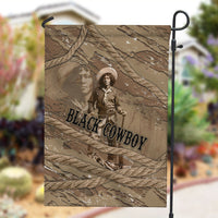 Black Cowboy Nat Love Garden Flag Vintage Western Portrait Lasso