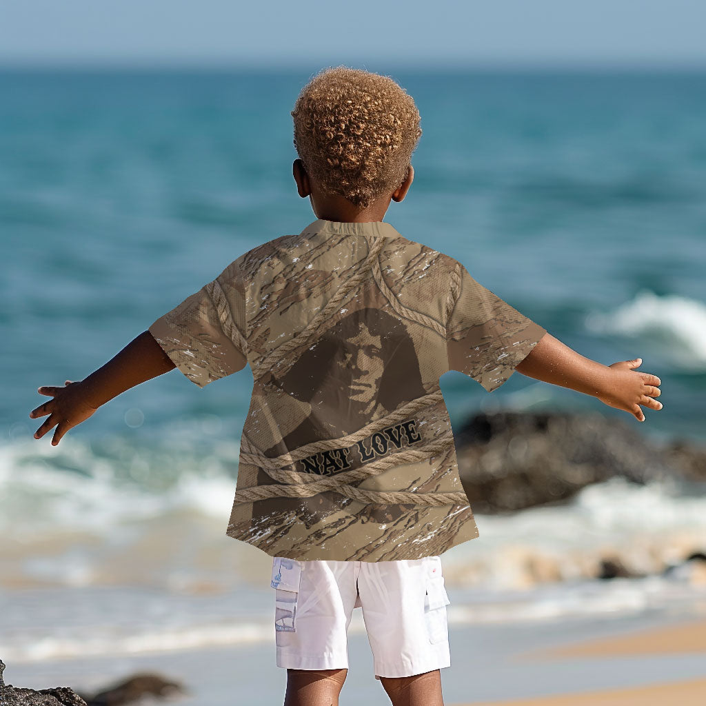 Black Cowboy Nat Love Kid Hawaiian Shirt Vintage Western Portrait Lasso
