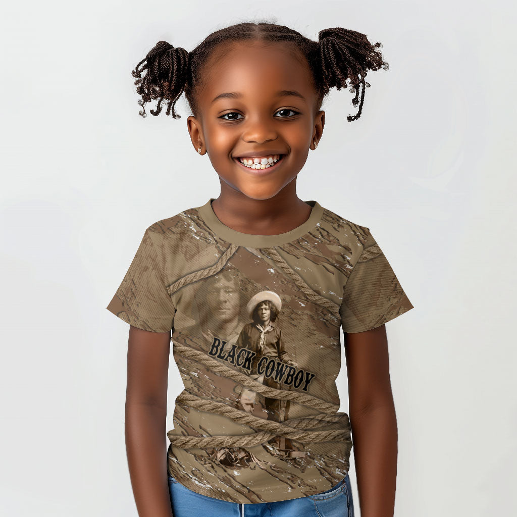 Black Cowboy Nat Love Kid T shirt Vintage Western Portrait Lasso