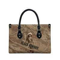 Black Cowboy Nat Love Leather Bag Vintage Western Portrait Lasso