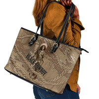 Black Cowboy Nat Love Leather Tote Bag Vintage Western Portrait Lasso