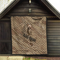 Black Cowboy Nat Love Quilt Vintage Western Portrait Lasso