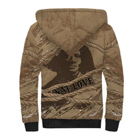 Black Cowboy Nat Love Sherpa Hoodie Vintage Western Portrait Lasso