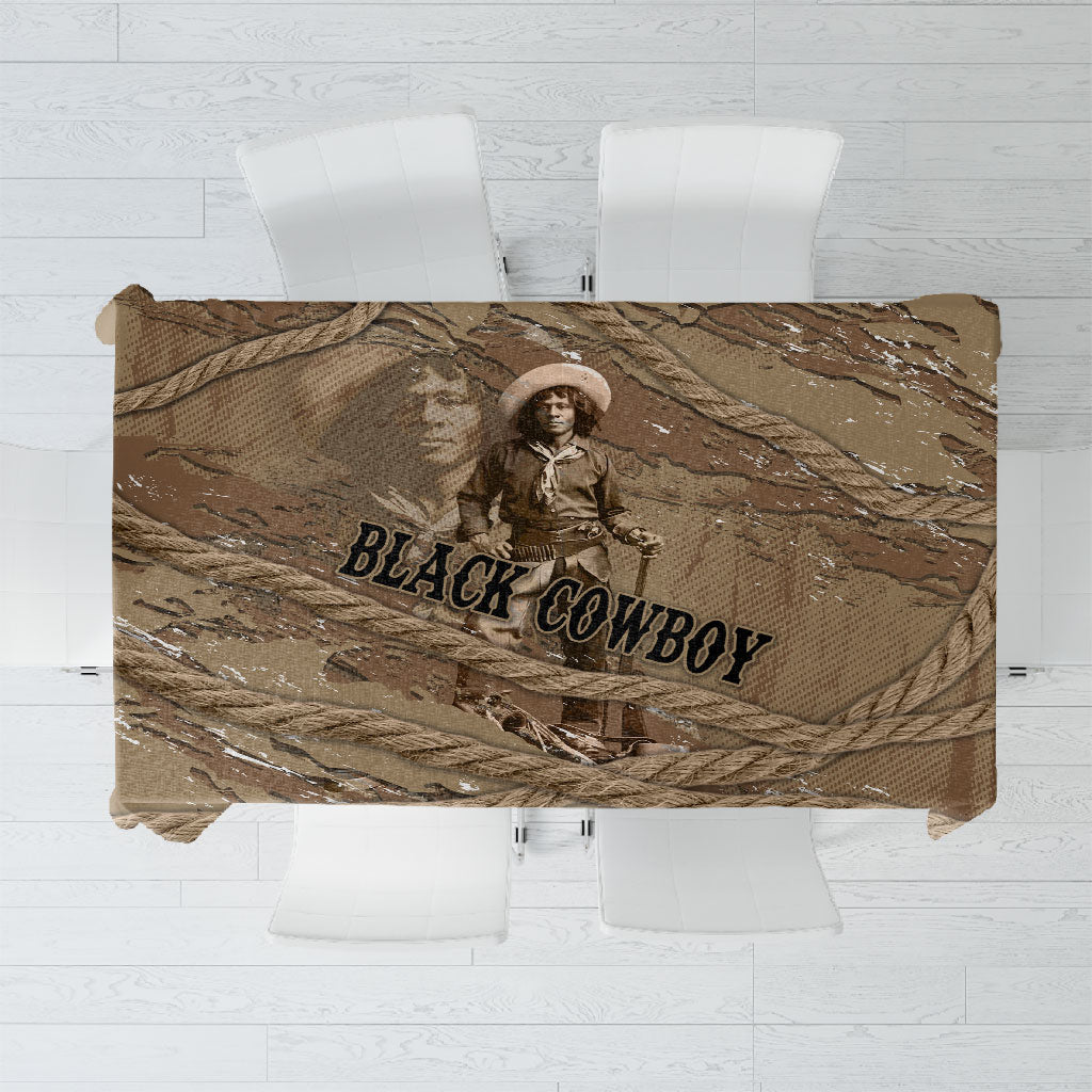Black Cowboy Nat Love Tablecloth Vintage Western Portrait Lasso