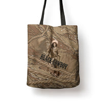 Black Cowboy Nat Love Tote Bag Vintage Western Portrait Lasso